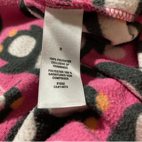 Carter's fleece sleeper footie pajamas pink penguins size 2T - Picture 8 of 8